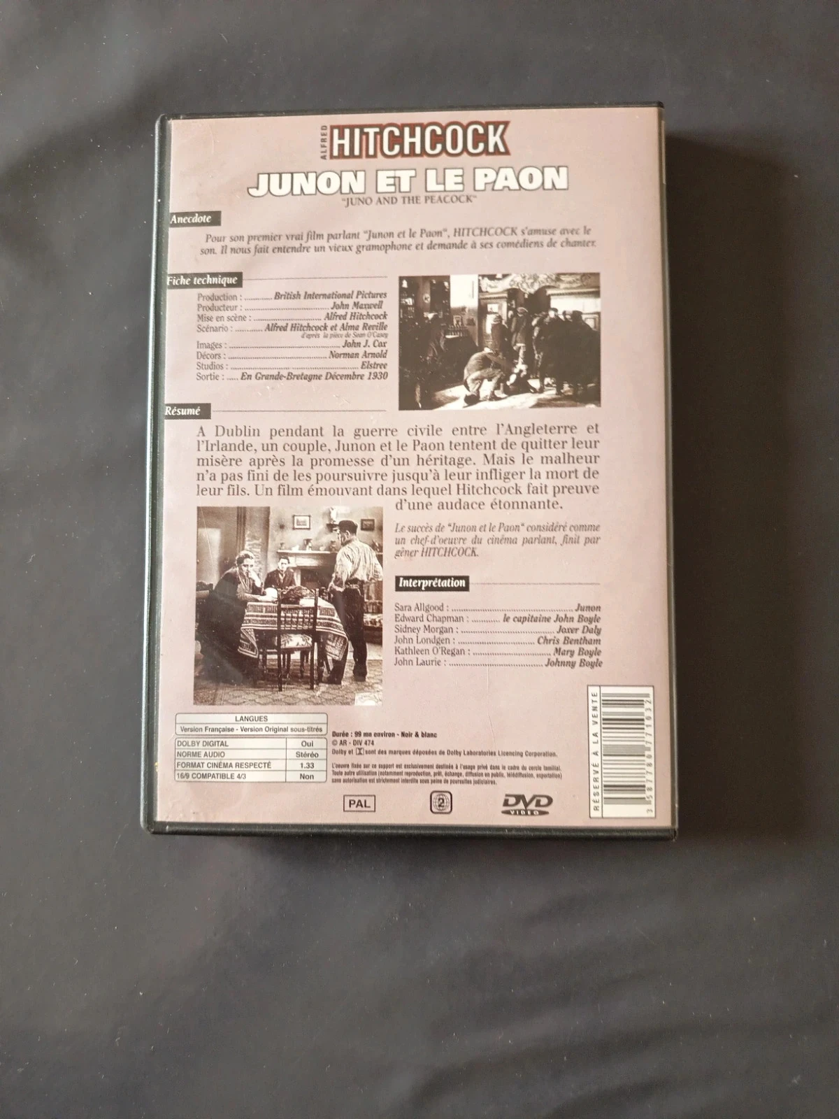 Dvd Junon et le paon – photo 2